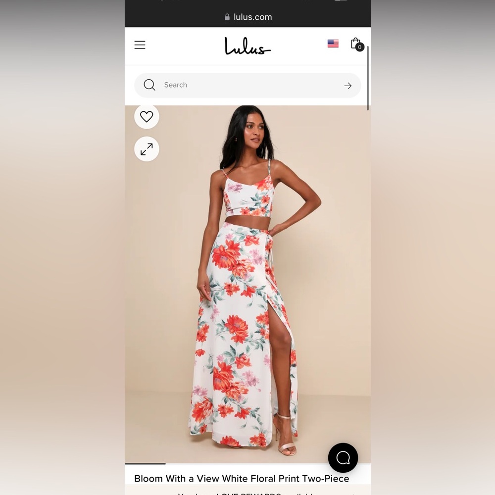 Two piece floral maxi dress